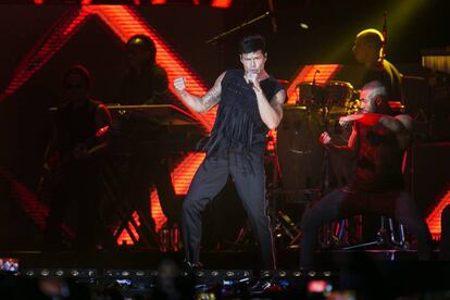 Ricky Martin en concierto en el Palau Sant Jordi de Barcelona.