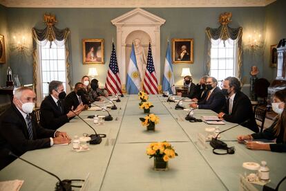 Reunión entre Antony Blinken y Santiago Cafiero en Washington