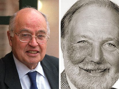 Sir Michael Atiyah (izquierda) e Isadore Singer.