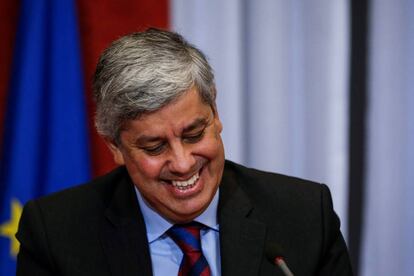 El ministro luso de Finanzas, Mario Centeno, este martes en Lisboa