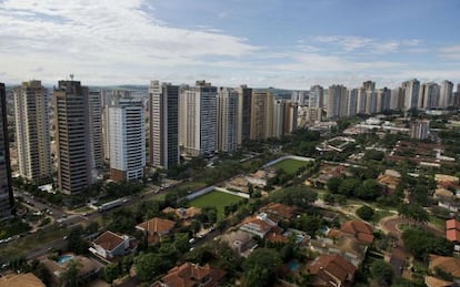 A cidade de Ribeirão Preto, a 336 km de São Paulo.