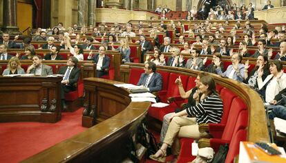 Los diputados del Parlament durante el último debate de política general.