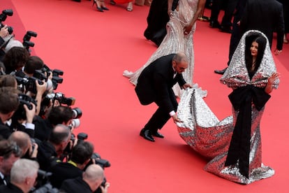 Aishwarya Rai Bachchan, el pasado 18 de mayo, en la alfombra roja de 'Indiana Jones y el dial del destino'.