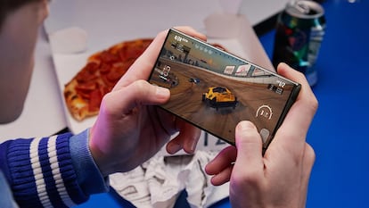 Un Samsung Galaxy ejecutando un juego