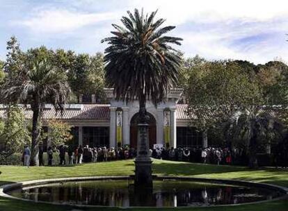 El pabellón restaurado  del Jardín Botánico.