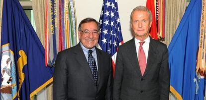 Pedro Morenés con su homólogo estadounidense, Leon Panetta.