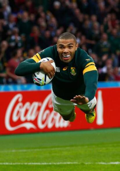 Bryan Habana culmina un assaig davant els EUA.