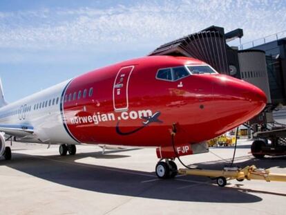 Un avión de Norwegian. 