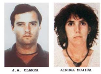 Los etarras Juan Antonio Olarra y Ainhora Múgica, detenidos hoy en Francia.