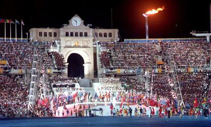Inauguració dels Jocs Olímpics de Barcelona a l'Estadi de Montjuïc.