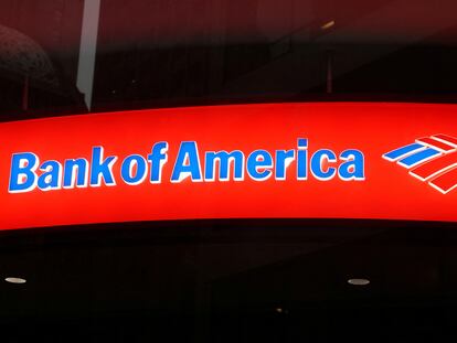 A Bank of America logo is pictured in the Manhattan borough of New York City, New York, U.S., January 30, 2019.