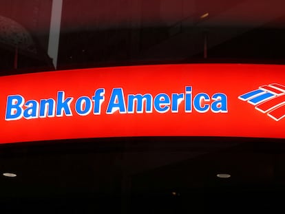 A Bank of America logo is pictured in the Manhattan borough of New York City, New York, U.S., January 30, 2019.