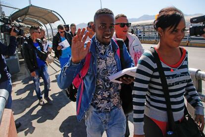 Ciudadanos cubanos en Ciudad Juárez el pasado 24 de febrero.