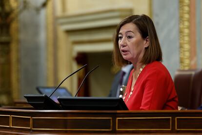 Francina Armengol, presidenta del Congreso, este miércoles en la Cámara.