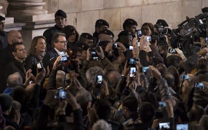 Artur Mas, a la sortida de la Generalitat.