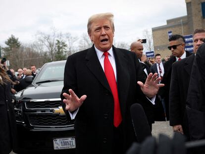 El expresidente de Estados Unidos y candidato presidencial republicano Donald Trump, en Londonderry, New Hampshire, el pasado 23 de enero.