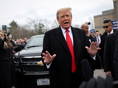 El expresidente de Estados Unidos y candidato presidencial republicano Donald Trump, en Londonderry, New Hampshire, el pasado 23 de enero.