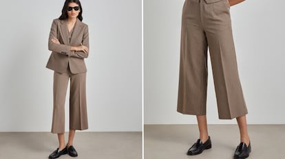 Pantalón ancho crop.