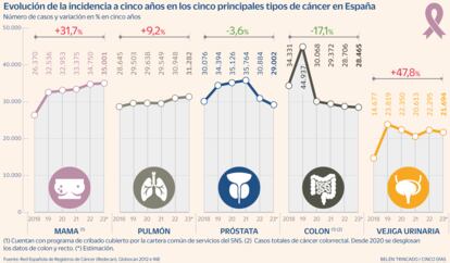 Incidencia cáncer Infografía