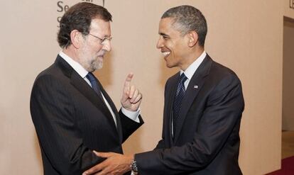 President Obama and PM Mariano Rajoy in South Korea today.