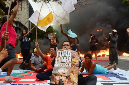 Protestos contra o impeachment em São Paulo.