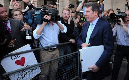 El exconsejero delegado de Barclays, Bob Diamond, a la salida de la Cámara de los Comunes.