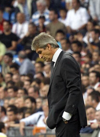 Pellegrini, durante el partido.