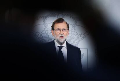 Declaración institucional de Rajoy el miércoles pasado.