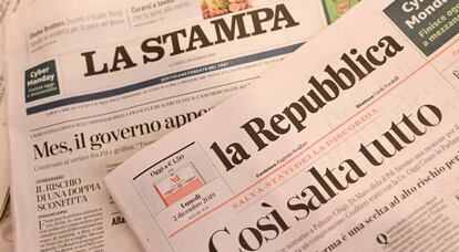 Imagen de La Repubblica y La Stampa. 