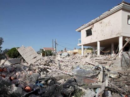 Estado em que ficou a casa de Alcanar