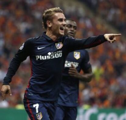 Griezmann celebra uno de sus goles al Galatasaray.