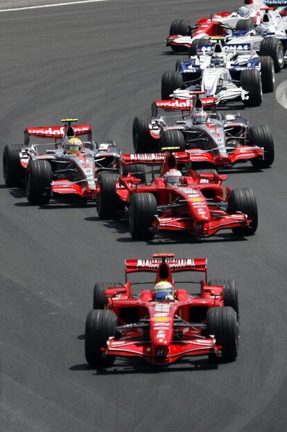 La carrera fue dominada por los dos Ferrari de principio a fin.