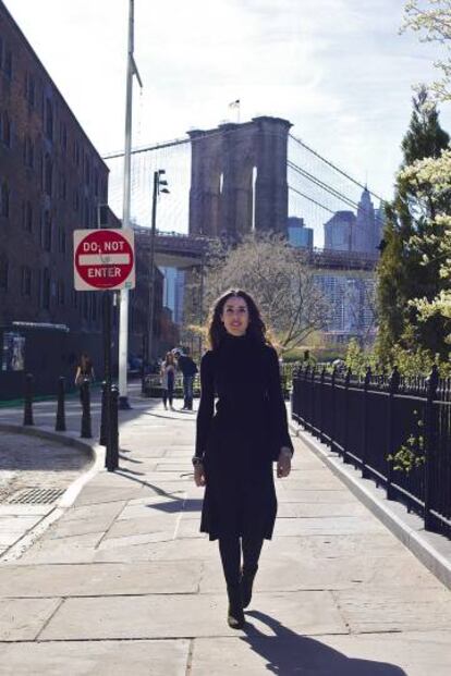 Strolling in Brooklyn, New York.