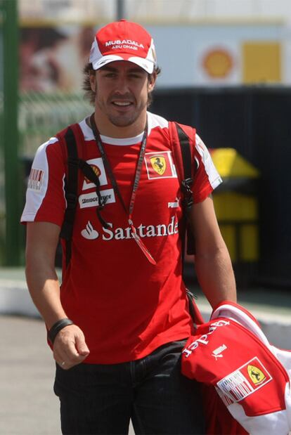 Fernando Alonso, en el circuito de Interlagos.