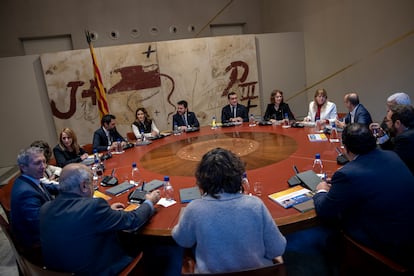 Consell Executiu en el Palau de la Generalitat, el pasado jueves en Barcelona.