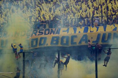Aficionados de Boca, en la ida de la final de la Libertadores.