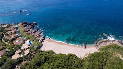 Vista aérea de Punta Mita, uno de los destinos más caros y lujosos de México.