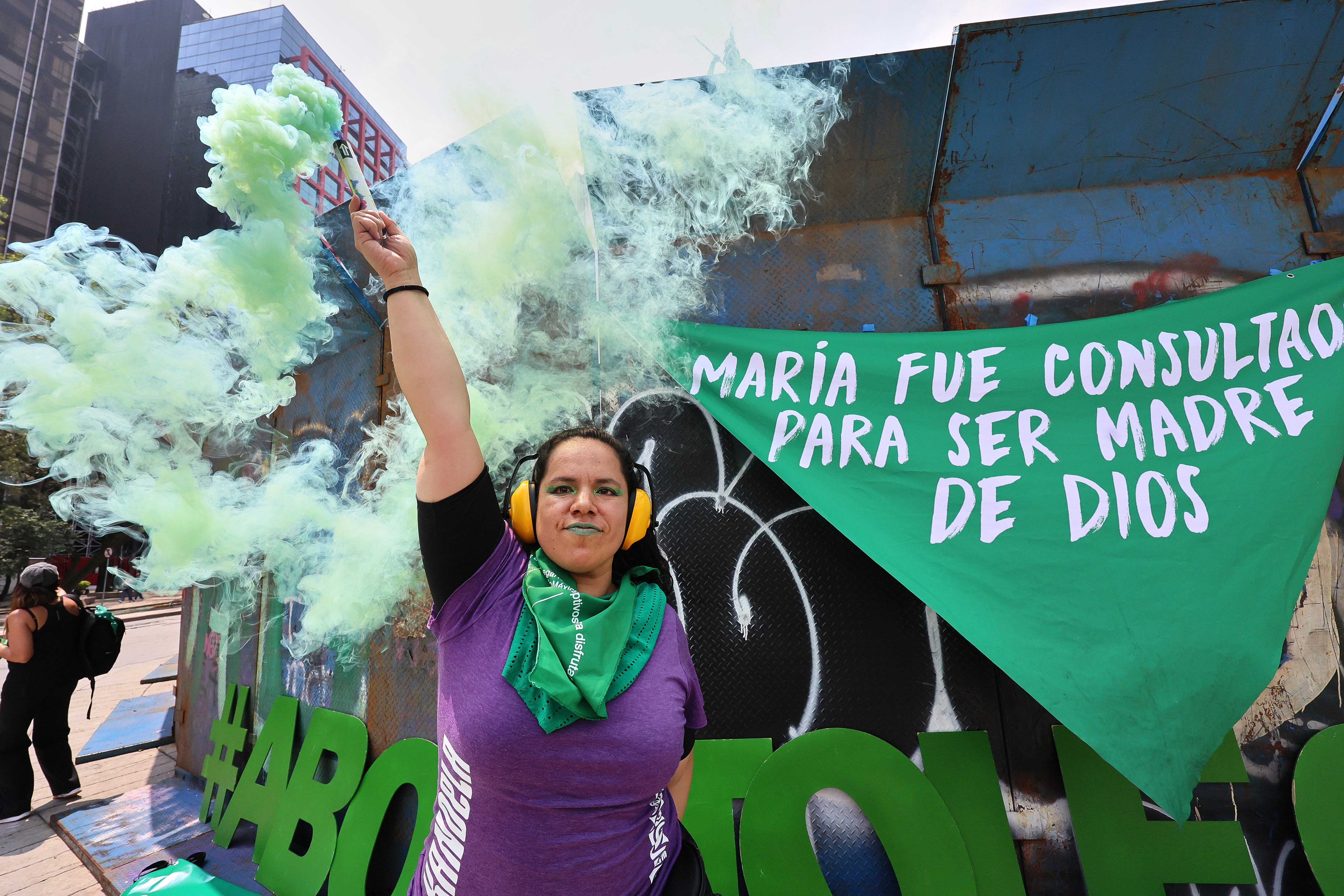 Marcha en Ciudad de México en el día global del derecho al aborto, el 28 de septiembre.