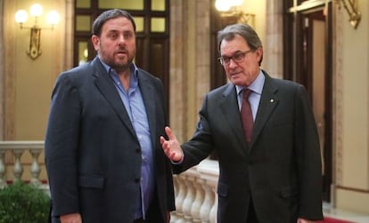 Artur Mas y Oriol Junqueras en noviembre de 2014.