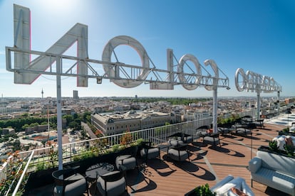La azotea del Club Financiero Génova, con vistas a la plaza Colón, en una foto cedida.