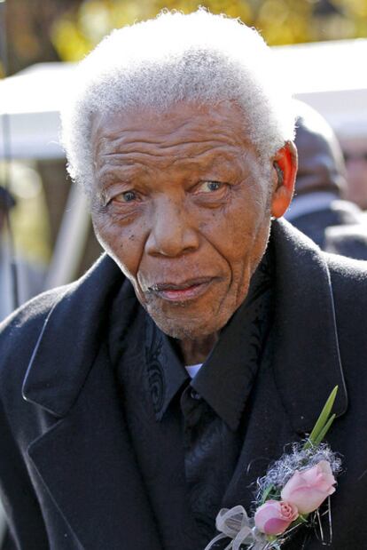 Mandela, en el funeral.