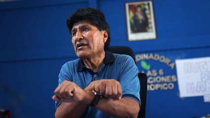 Evo Morales, durante la huelga de hambre que finalizó este viernes