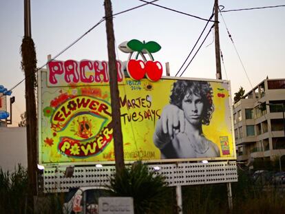 Cartel promocional de la discoteca Pachá, en Ibiza.