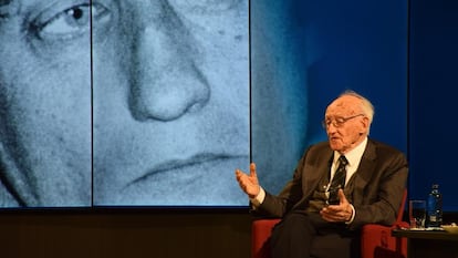 Joan Mas Cantí, durante su acto en Foment del Treball