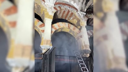 Así ha quedado la capilla de la Mezquita de Córdoba afectada tras el incendio