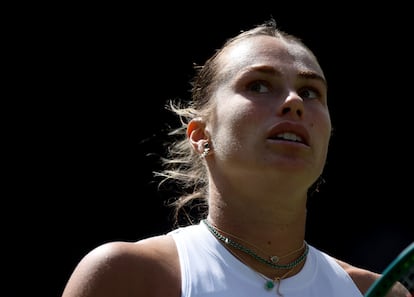 Sabalenka, durante el partido contra Siegemund.