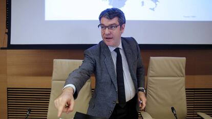 El ministro de Energía, Álvaro Nadal, hoy en el Congreso.