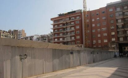 Un solar en construcción en Valencia, en una imagen de archivo.