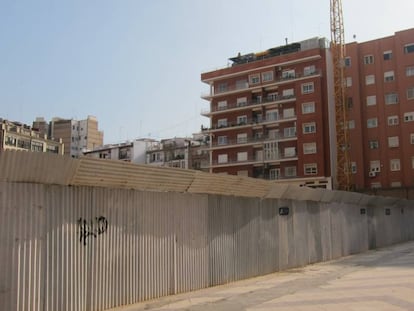 Un solar en construcción en Valencia, en una imagen de archivo.