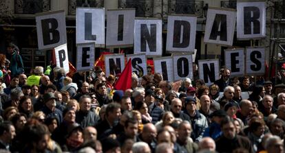 Ambiente durante la manifestación en Madrid.